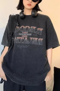 Black Oversized Graphic T-Shirt