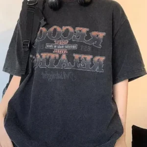 Black Oversized Graphic T-Shirt